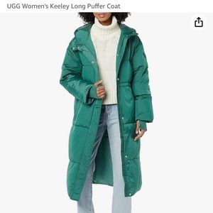 Ugg green puffer long coat